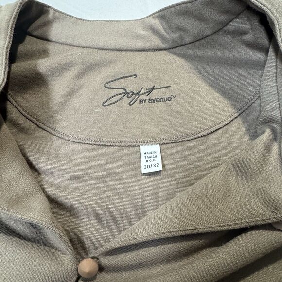 Avenue Women’s Plus Size 30/32 4X Taupe Blazer Jacket Button Front Lightweight - Picture 7 of 10